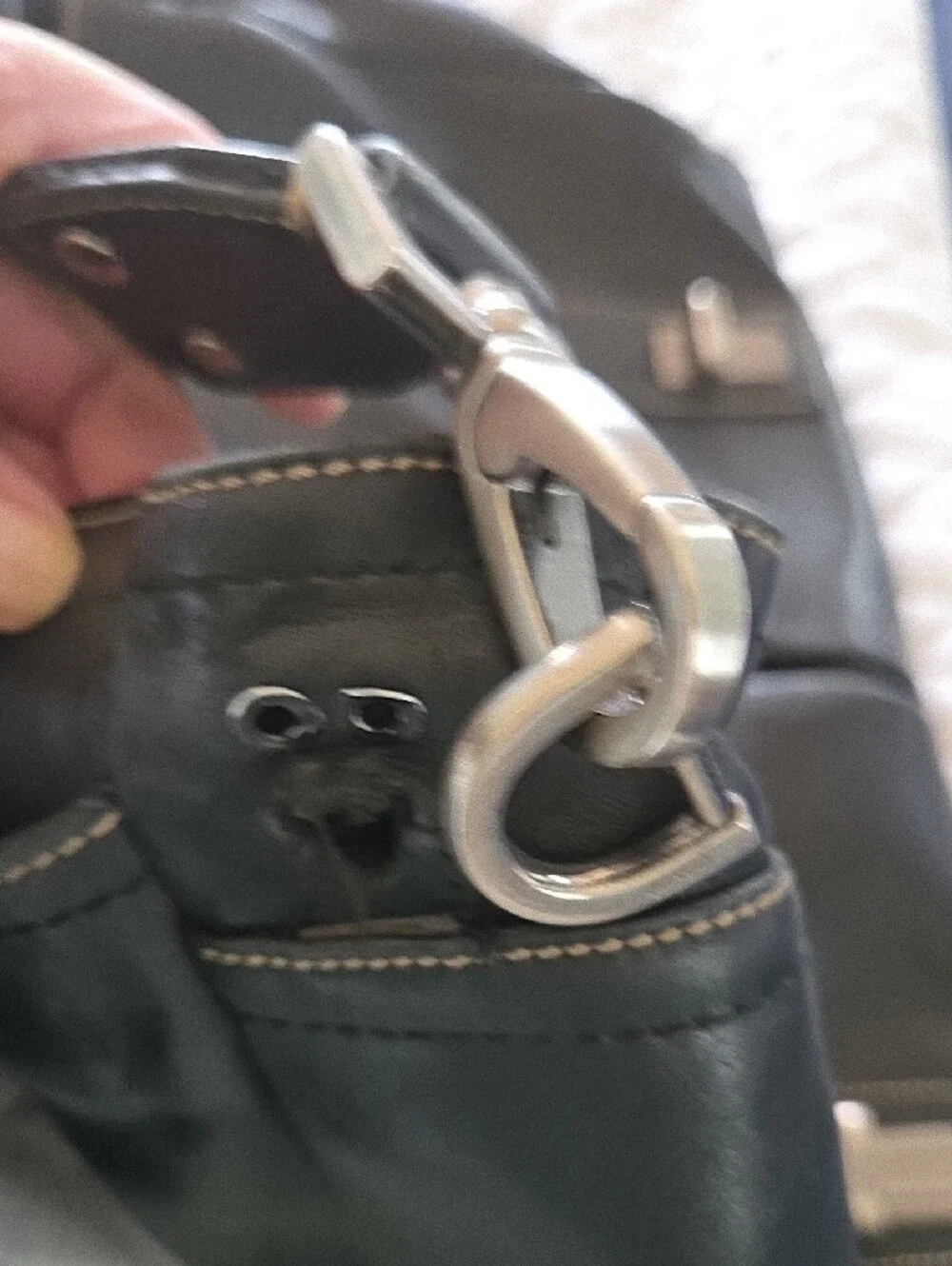 Coach Black Leather Shoulder Messenger Bag